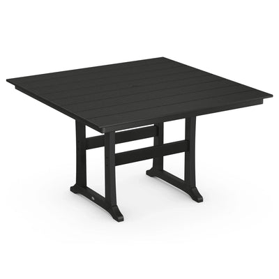 Farmhouse Trestle 59" Square Counter Table