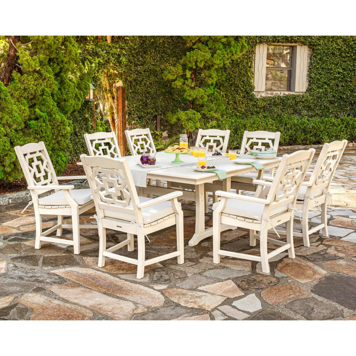 Farmhouse Trestle 59" Square Dining Table 13