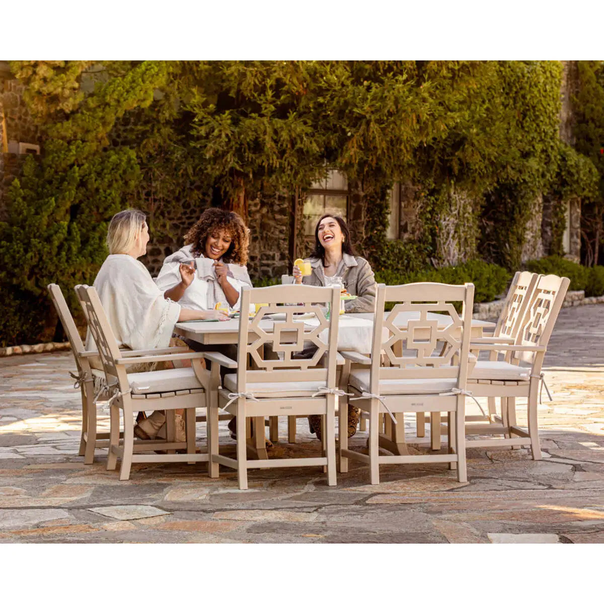 Farmhouse Trestle 59" Square Dining Table 14