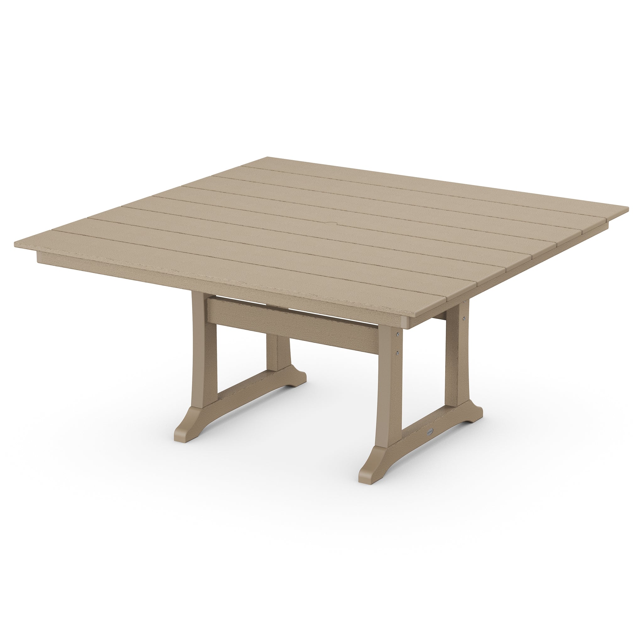 POLYWOOD Farmhouse Trestle 59" Square Dining Table 9