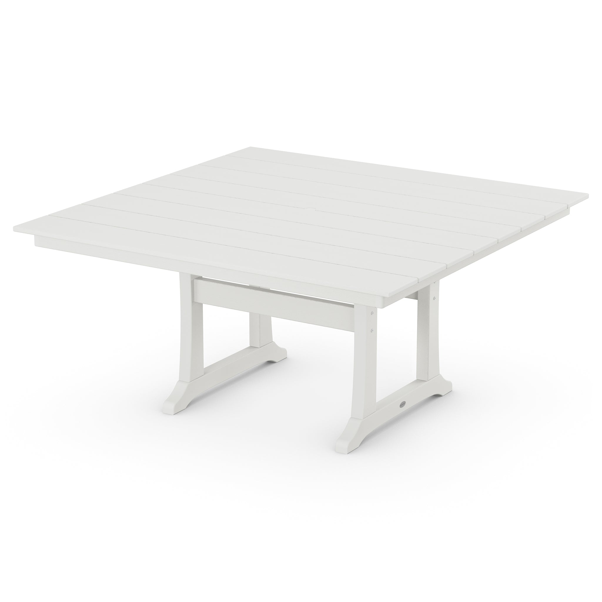 POLYWOOD Farmhouse Trestle 59" Square Dining Table 10