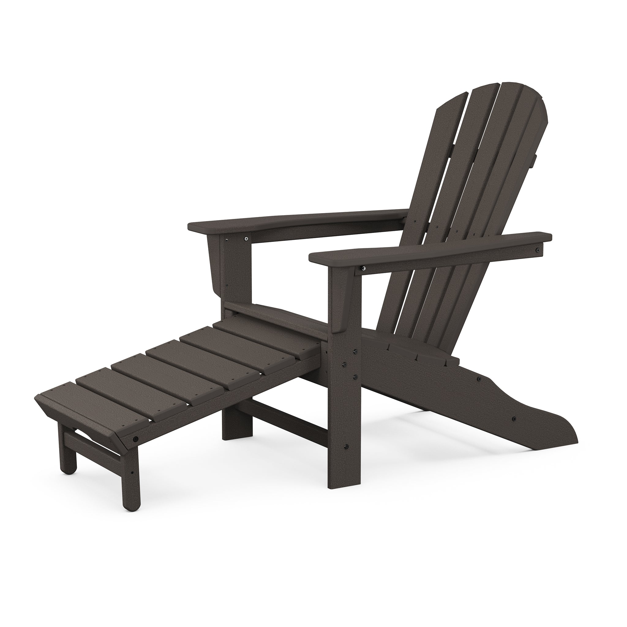 POLYWOOD Palm Coast Ultimate Adirondack with Hideaway Ottoman 15