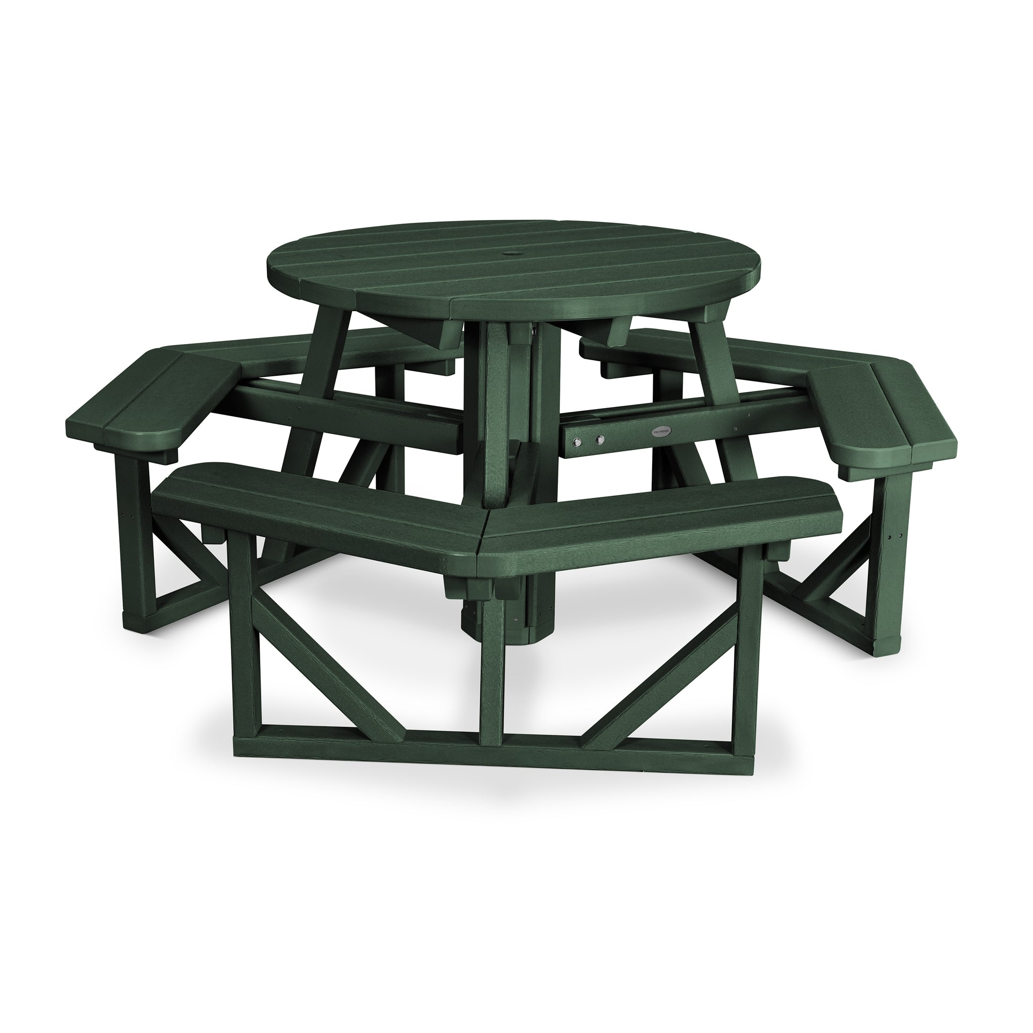 POLYWOOD Park 36" Round Picnic Table 3