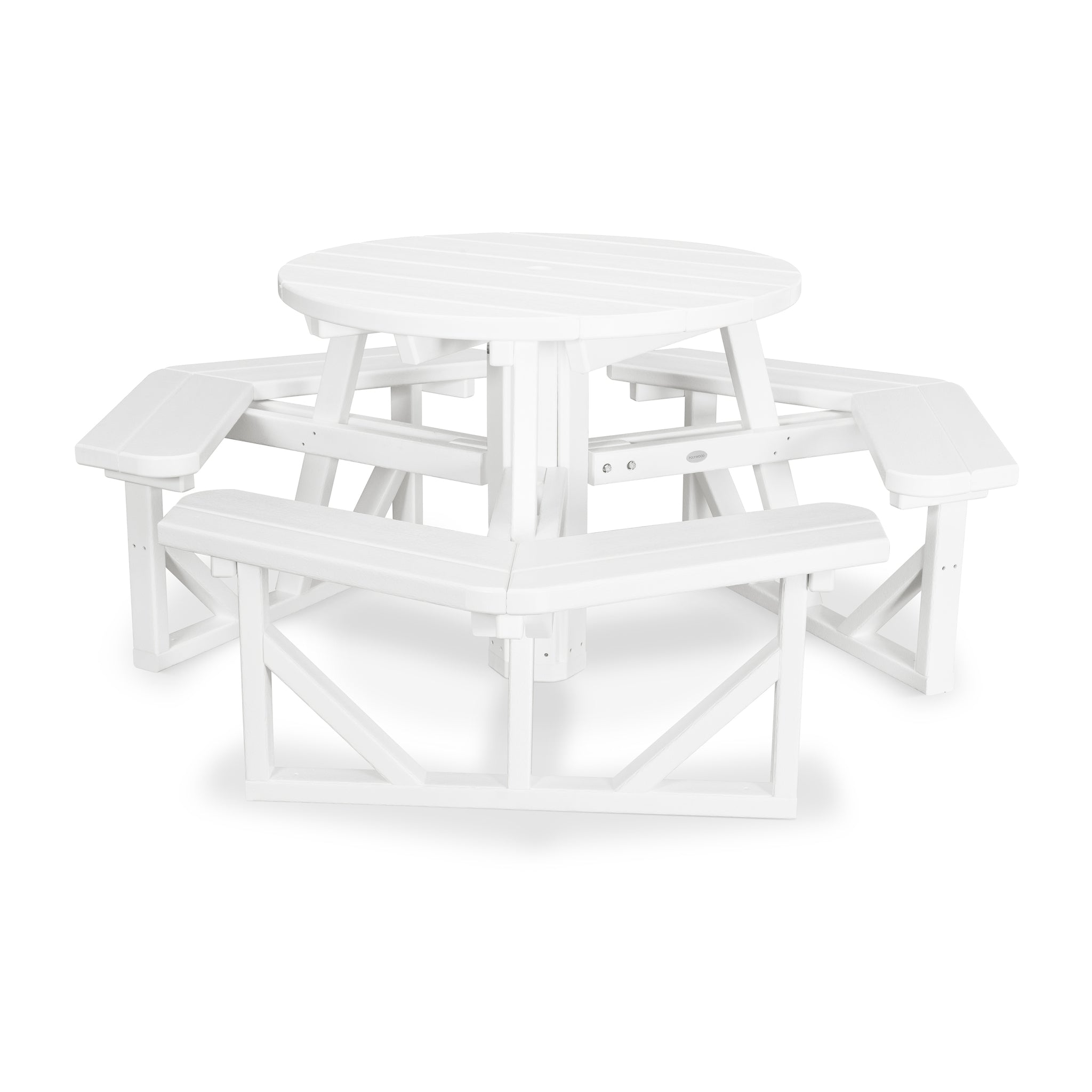 POLYWOOD Park 36" Round Picnic Table 6