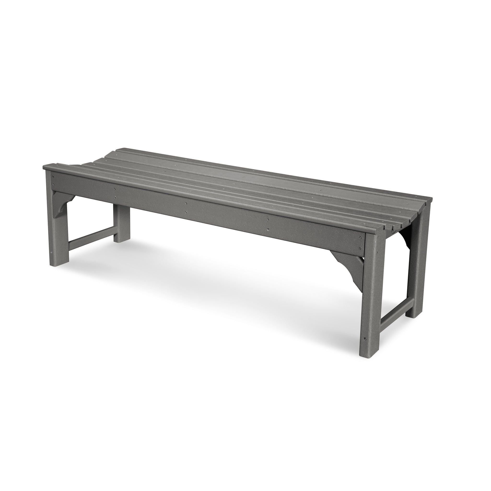 POLYWOOD Traditional Garden 60" Backless Bench 2