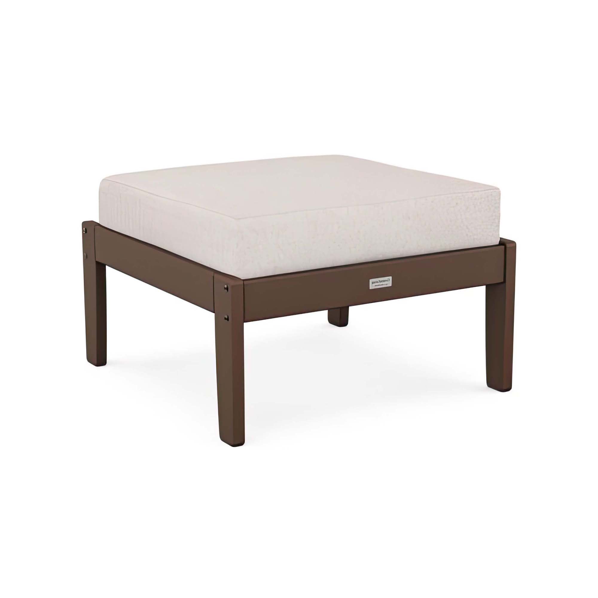 POLYWOOD Country Living Cottage Deep Seating Ottoman - Mahogany