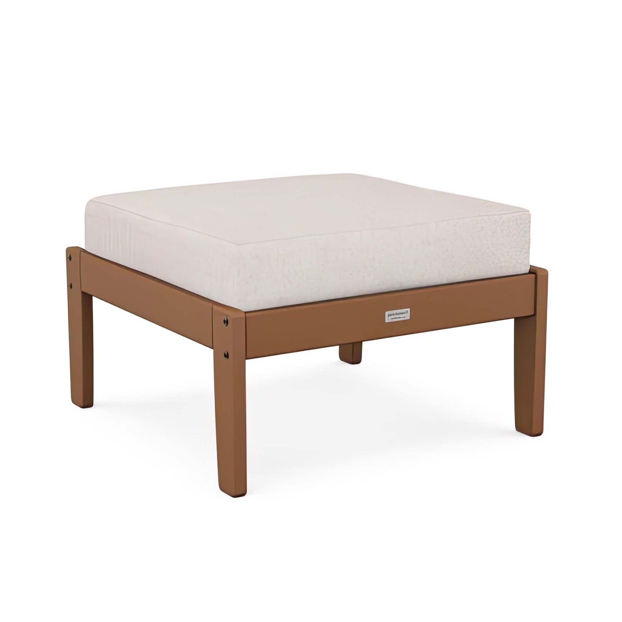 POLYWOOD Country Living Cottage Deep Seating Ottoman - Teak