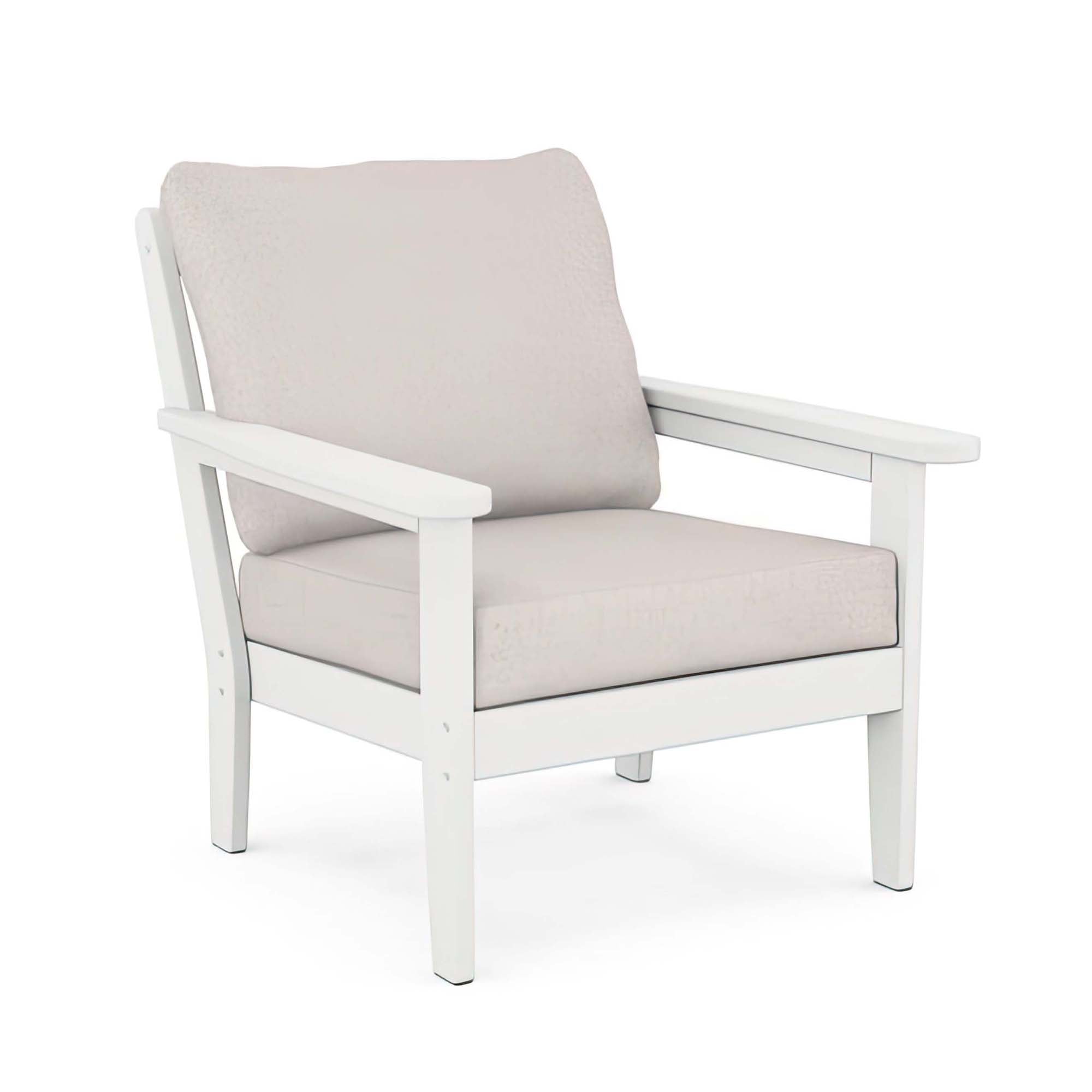 POLYWOOD Country Living Cottage Deep Seating Club Chair - White