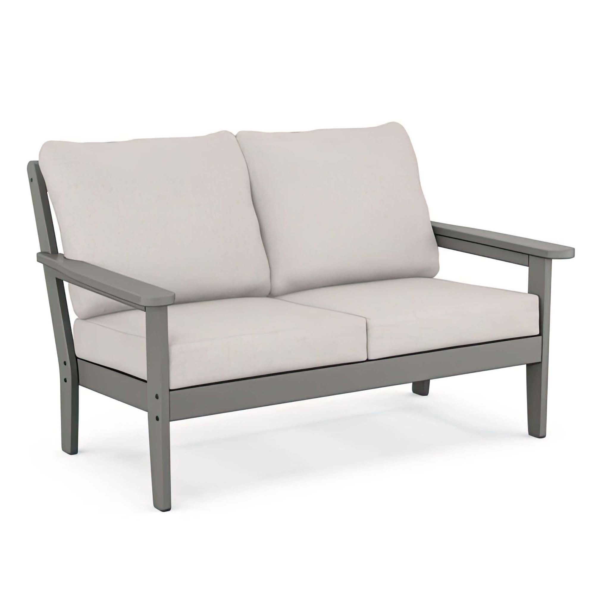 POLYWOOD Country Living Cottage Deep Seating Loveseat - Slate Grey