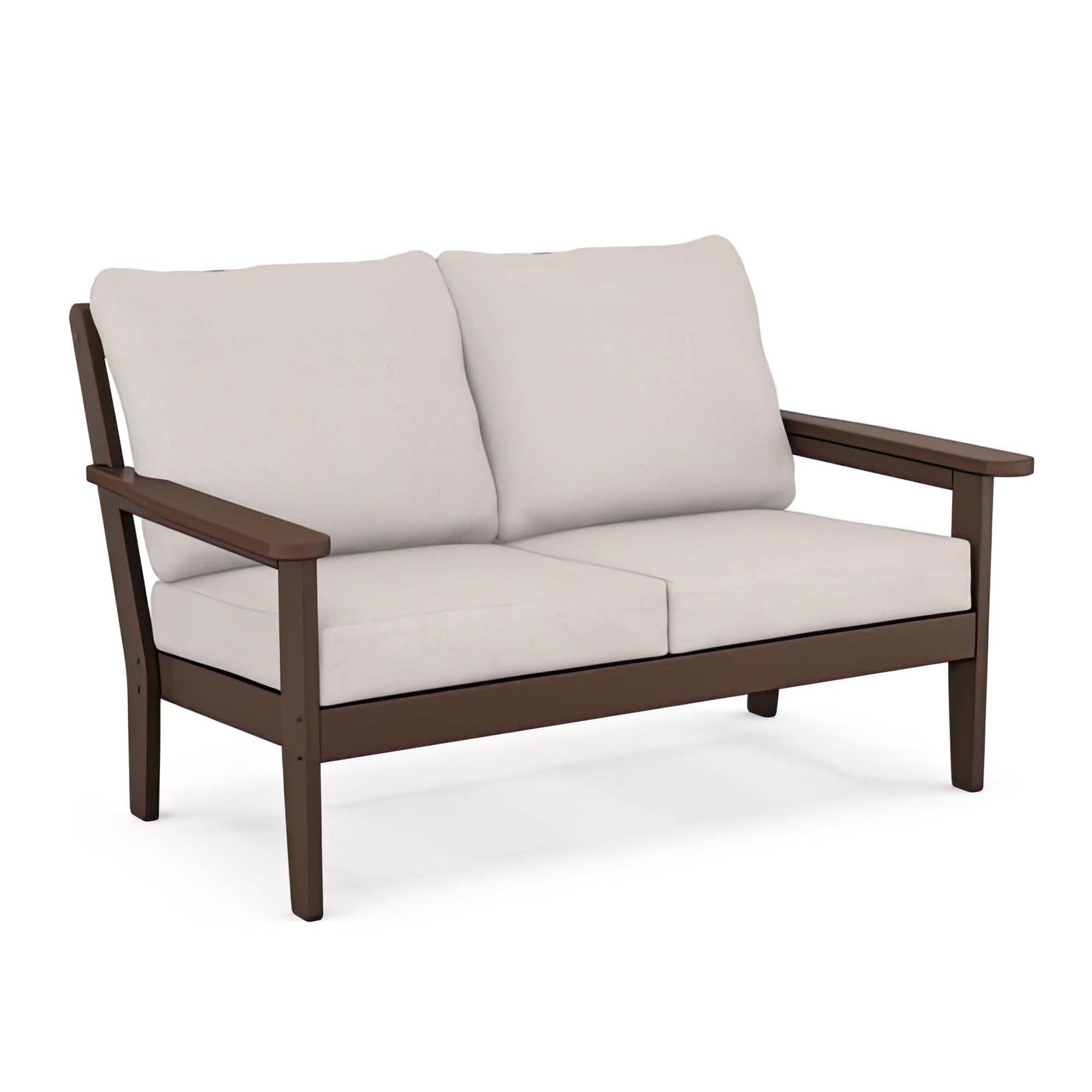 POLYWOOD Country Living Cottage Deep Seating Loveseat - Mahogany