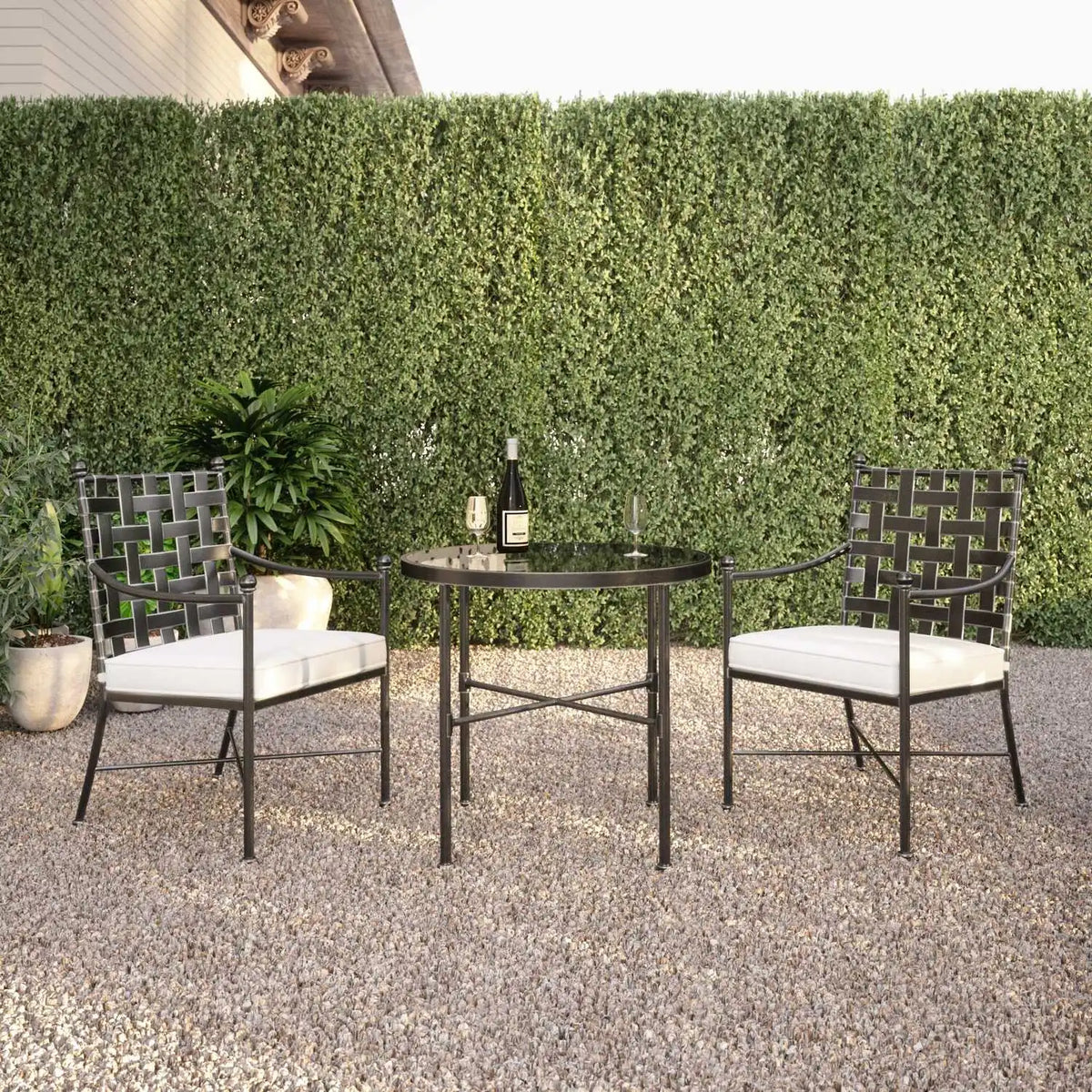 Provence 32" Round Wrought Iron Bistro Table SW3201-BT by Sunset West 2