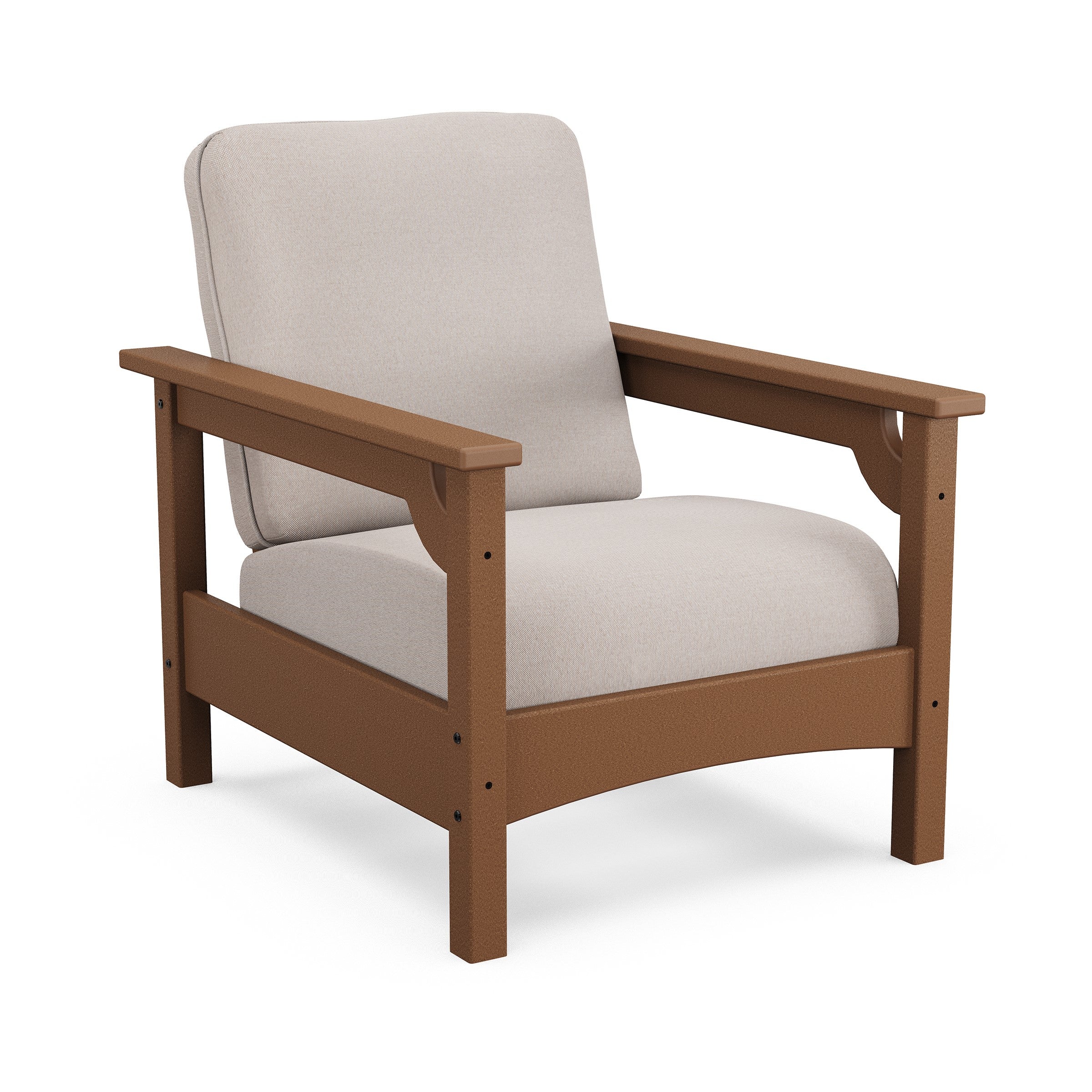 POLYWOOD Club Deep Seating Club Chair - Teak