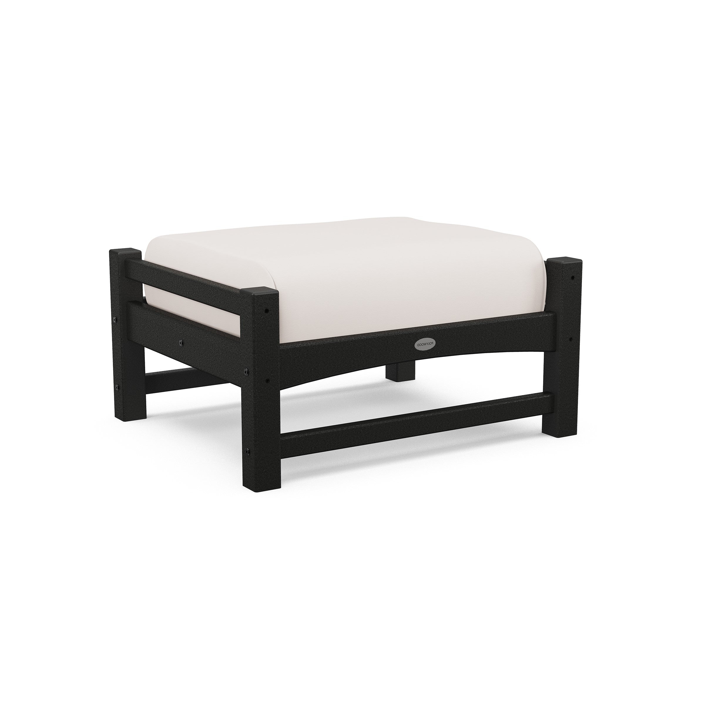 POLYWOOD Club Deep Seating Ottoman - Black