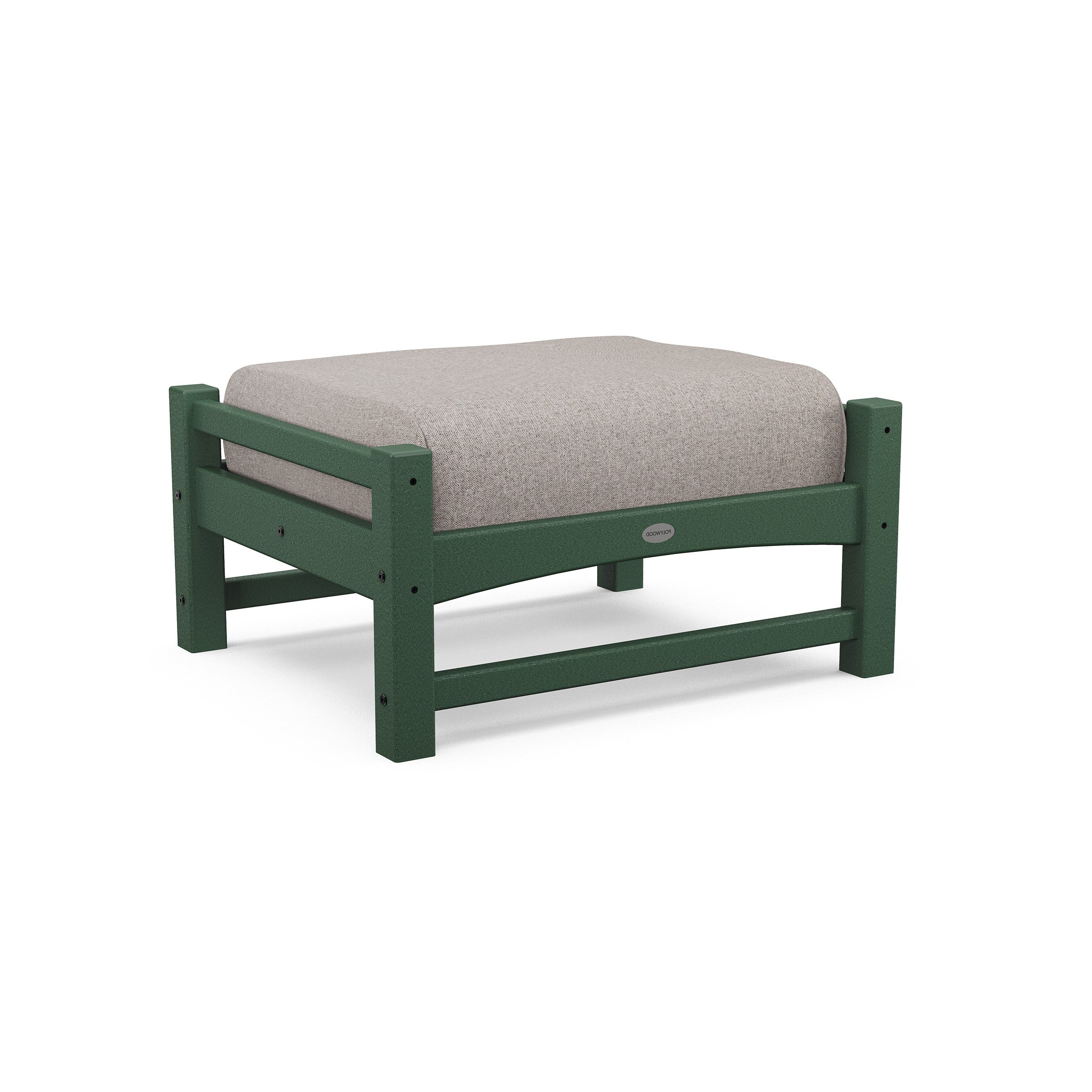 POLYWOOD Club Deep Seating Ottoman - Green