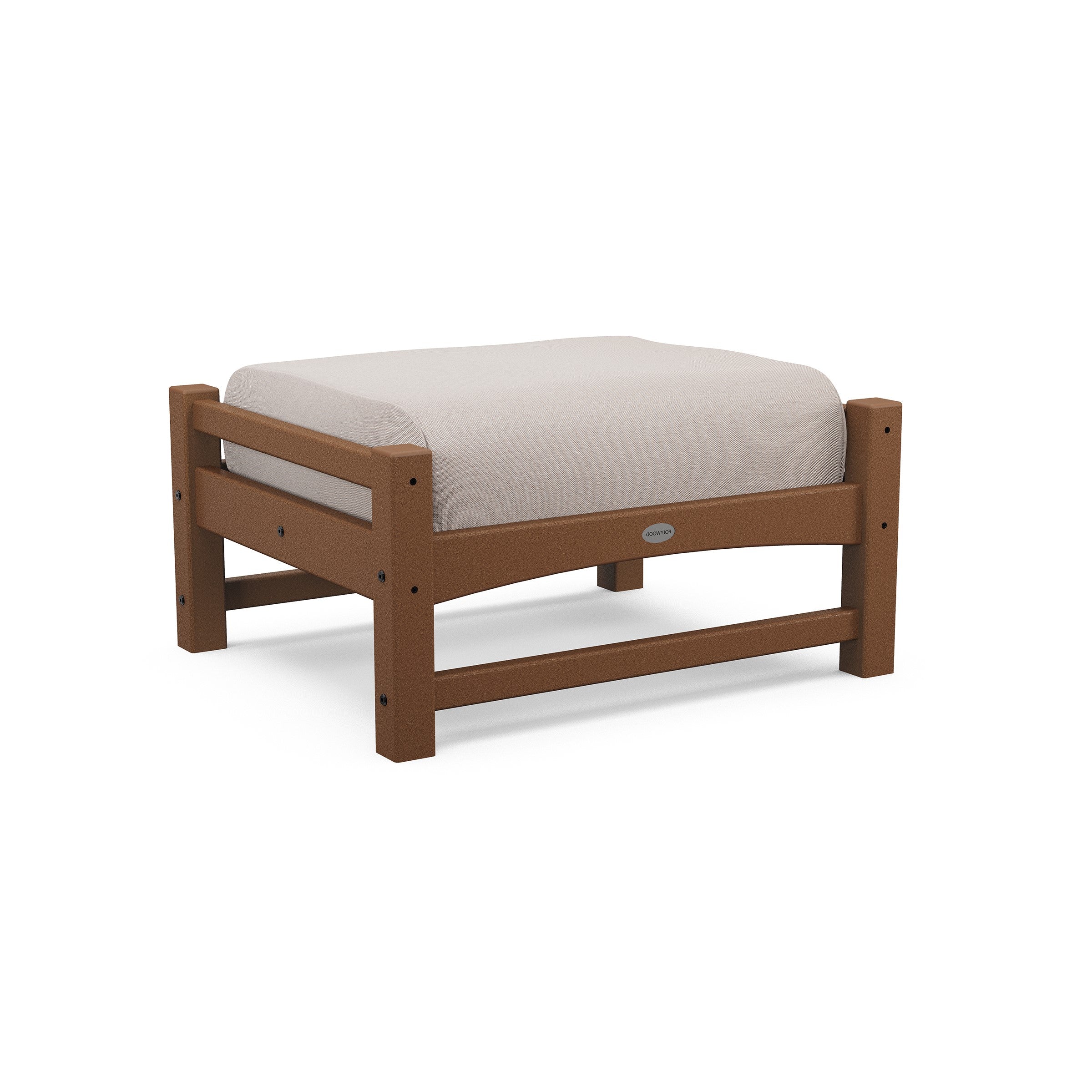 POLYWOOD Club Deep Seating Ottoman - Teak