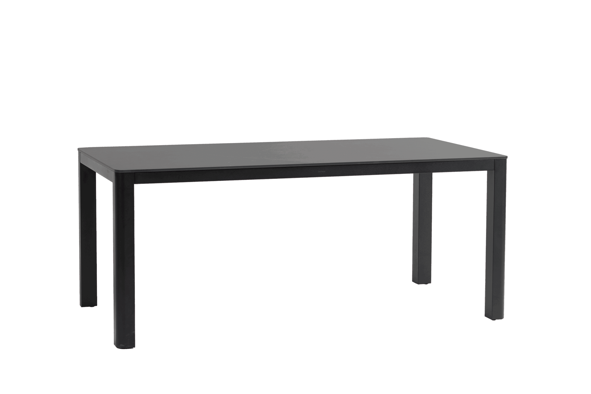 Gemelli Hampshire 71" x 36" Rectangular Dining Table with Umbrella Hole - Pietra Grey/Diva Night