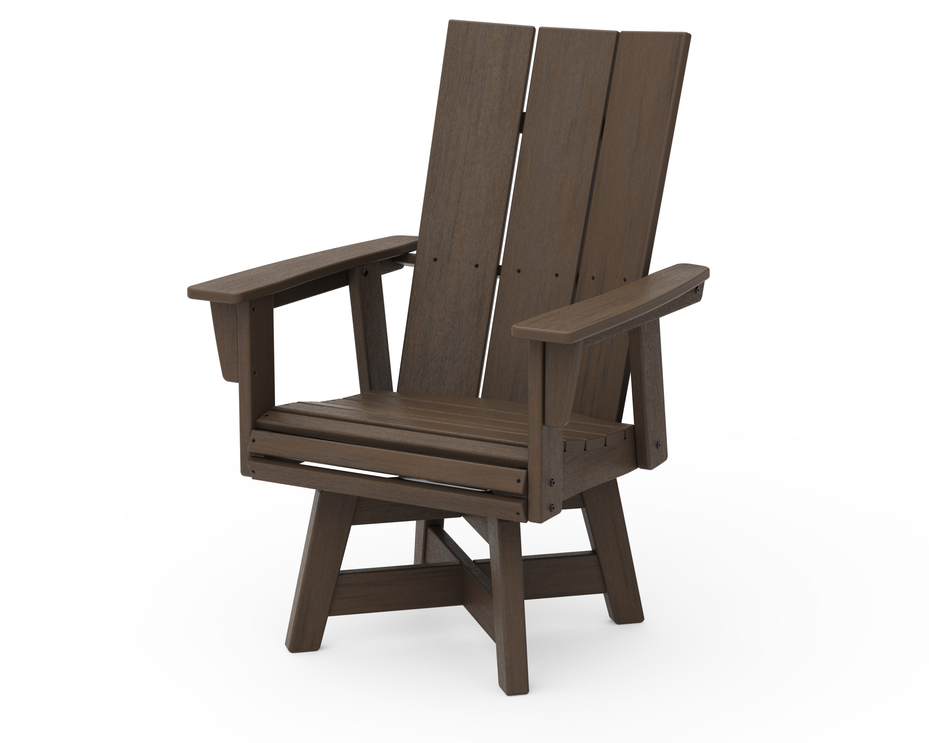 Modern Curveback Adirondack Swivel Dining Arm Chair