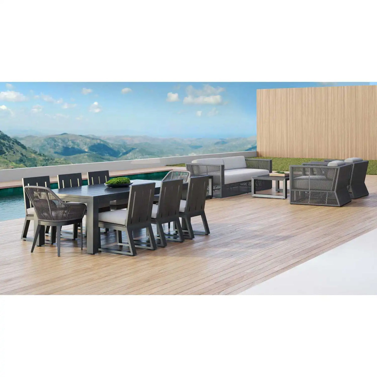 Redondo 90-120" Extendable Rectangular Dining Table SW3801-T90-120 by Sunset West 6