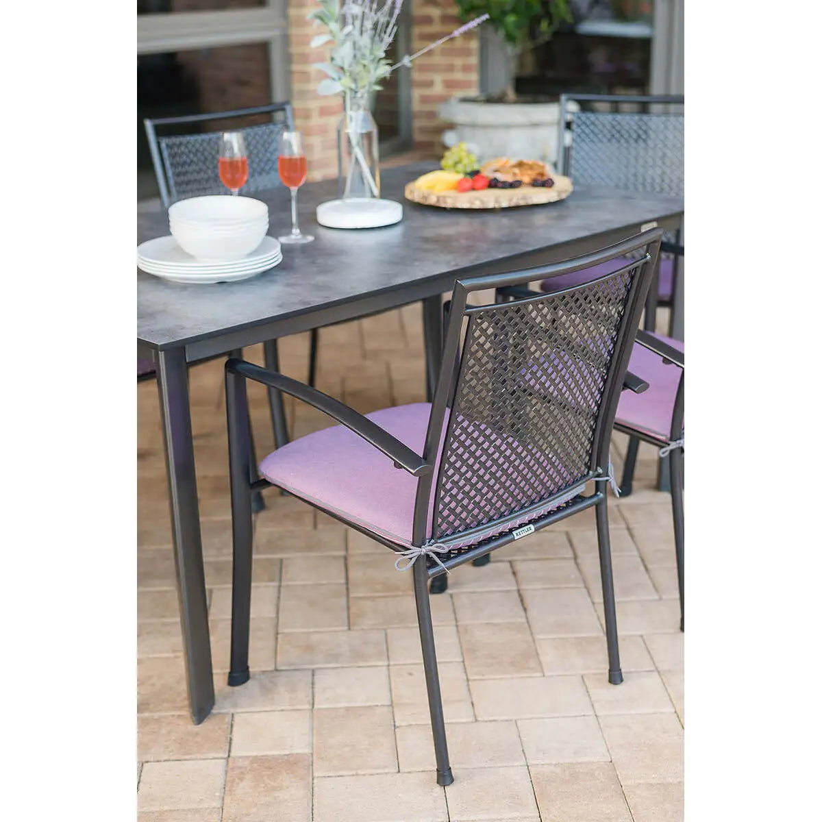 Reno Wrought Iron Arm Chair - Set Of 4
