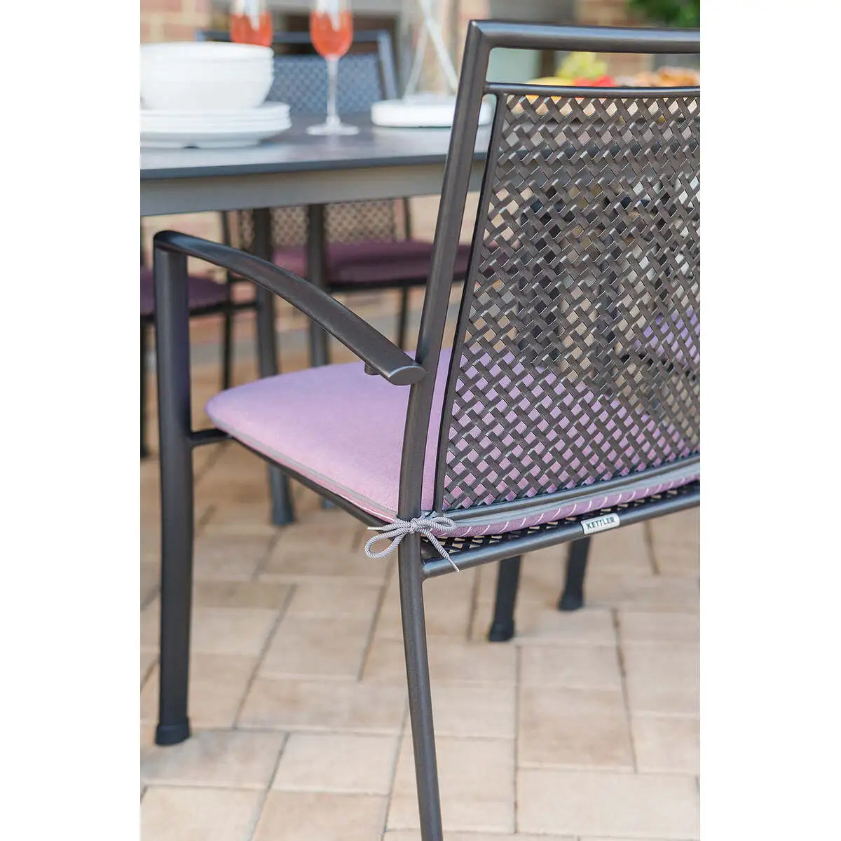 Reno Wrought Iron Arm Chair - Set Of 6