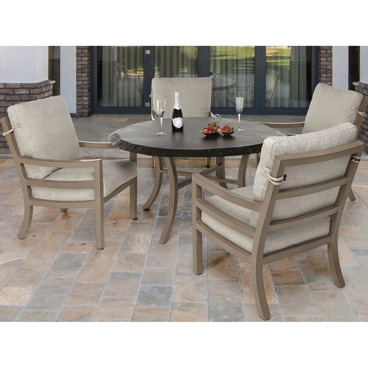 Roma Cushioned Dining Arm Chair 2