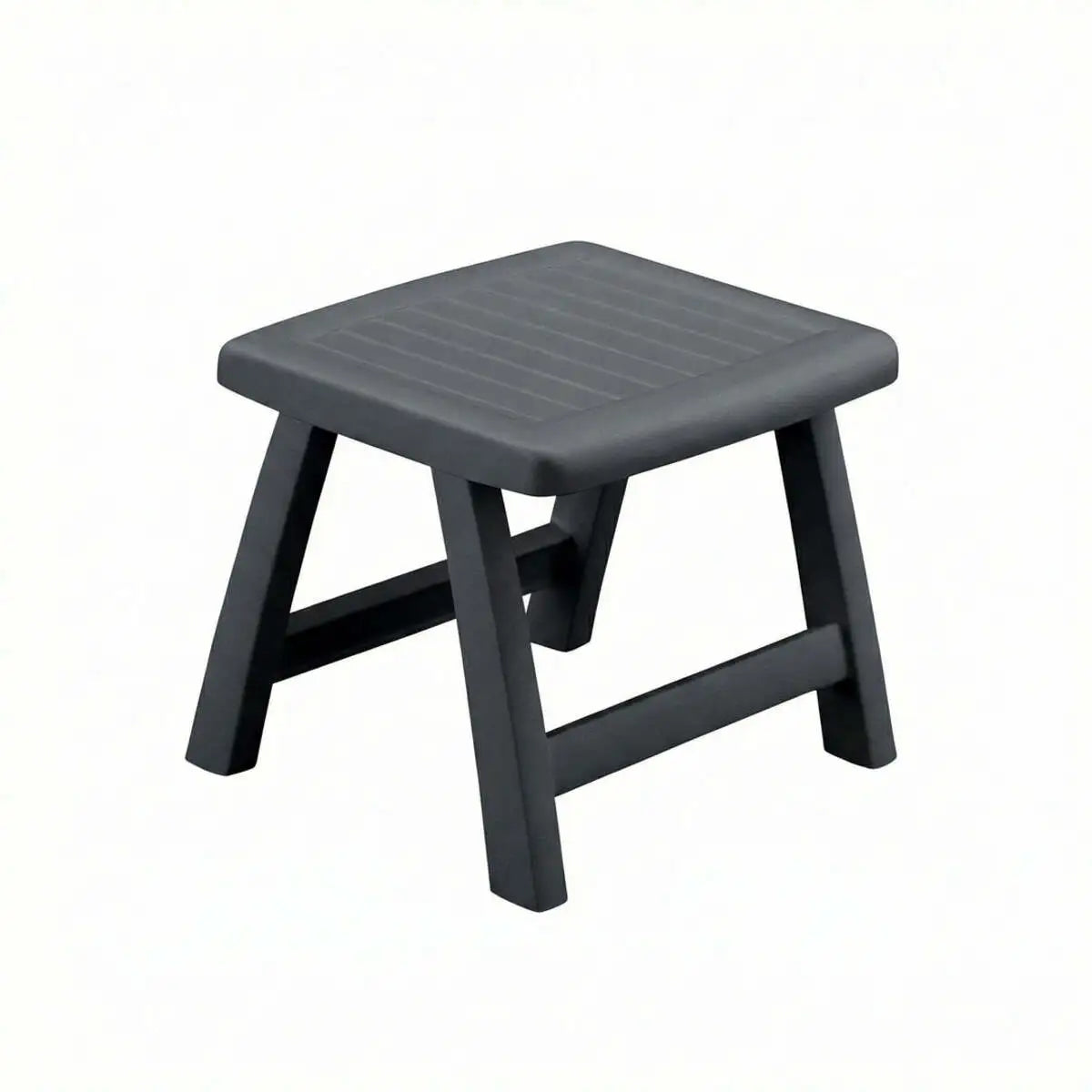 Roma Polymer Resin Side Table / Ottoman, Anthracite