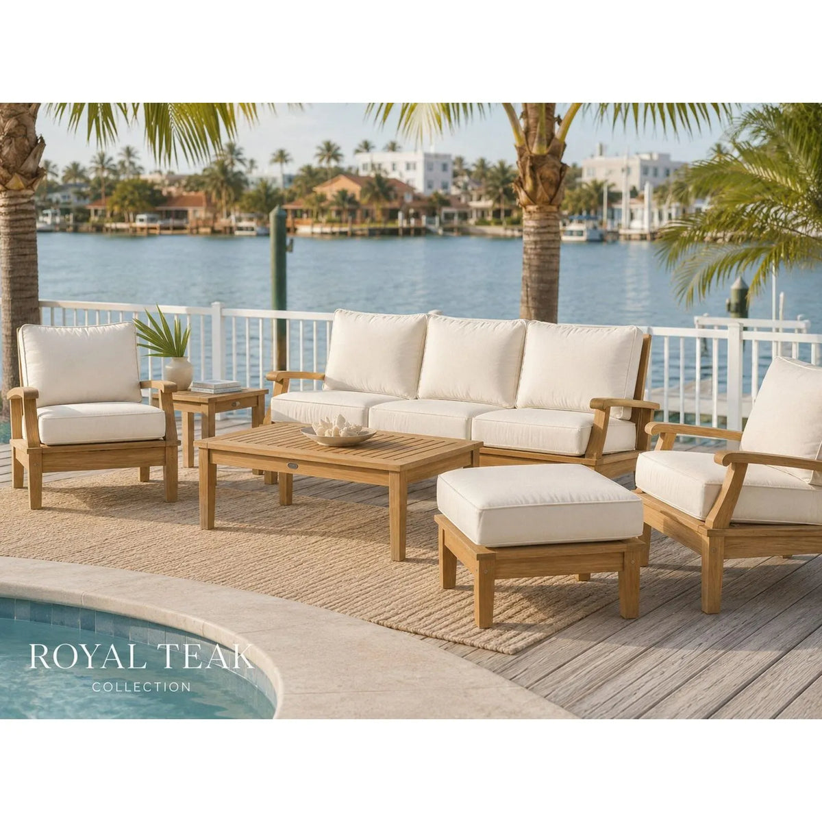 Royal Teak Miami 24" x 43" Rectangular Coffee Table 2