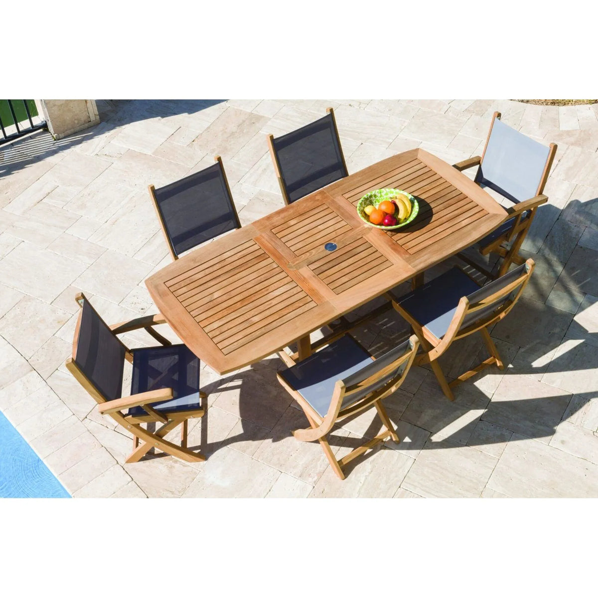 Royal Teak Sailmate Sling Folding Dining Side Chair 15