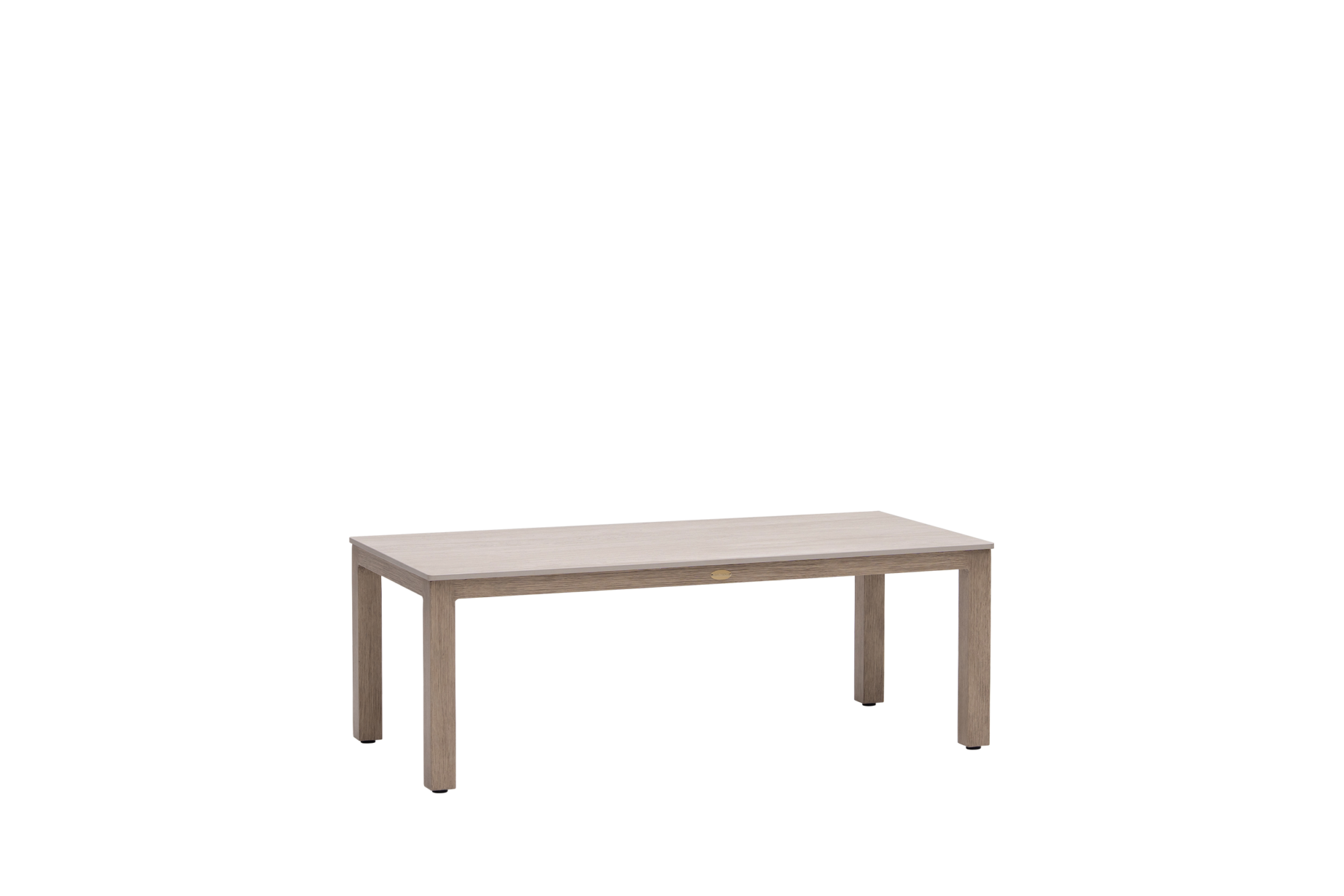 Marbella Laguna Sintered Stone Coffee Table - Sandstone/Cane