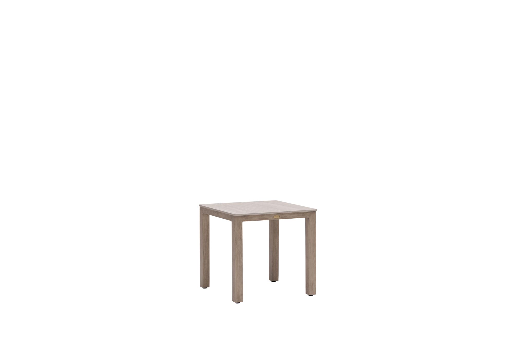 Marbella Laguna Sintered Stone End Table - Sandstone/Cane