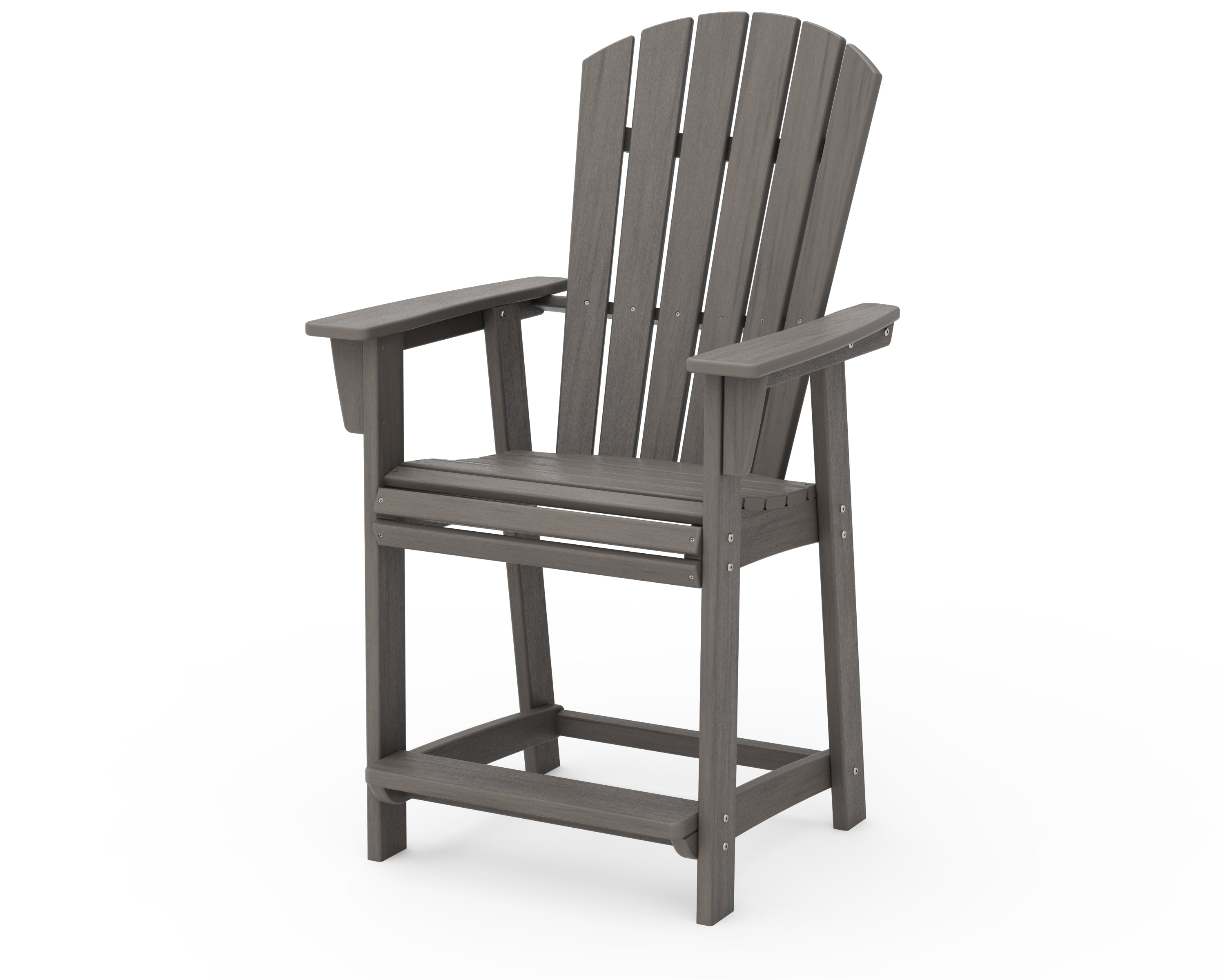 Nautical Curveback Adirondack Counter Arm Chair