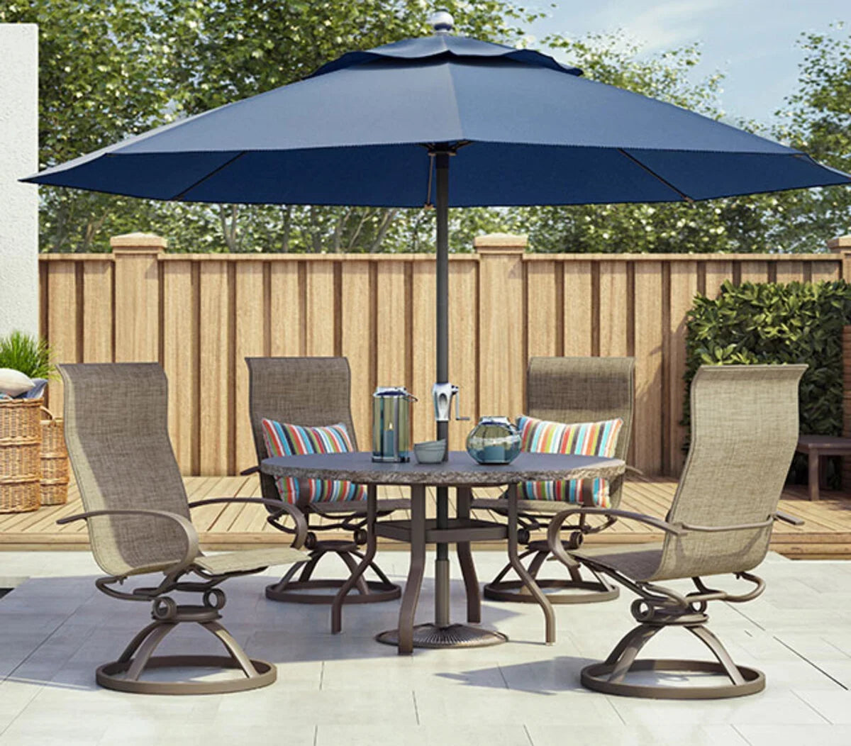Shadow Rock 48" Round Chat Table 3748RCSHNU by Homecrest