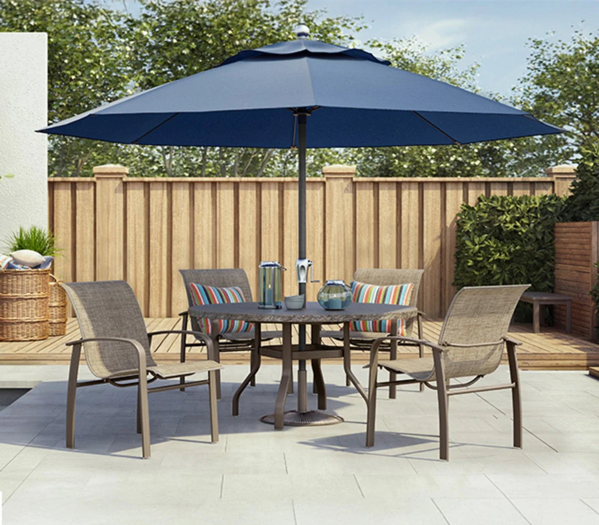 Shadow Rock 48" Round Chat Table 3748RCSHNU by Homecrest