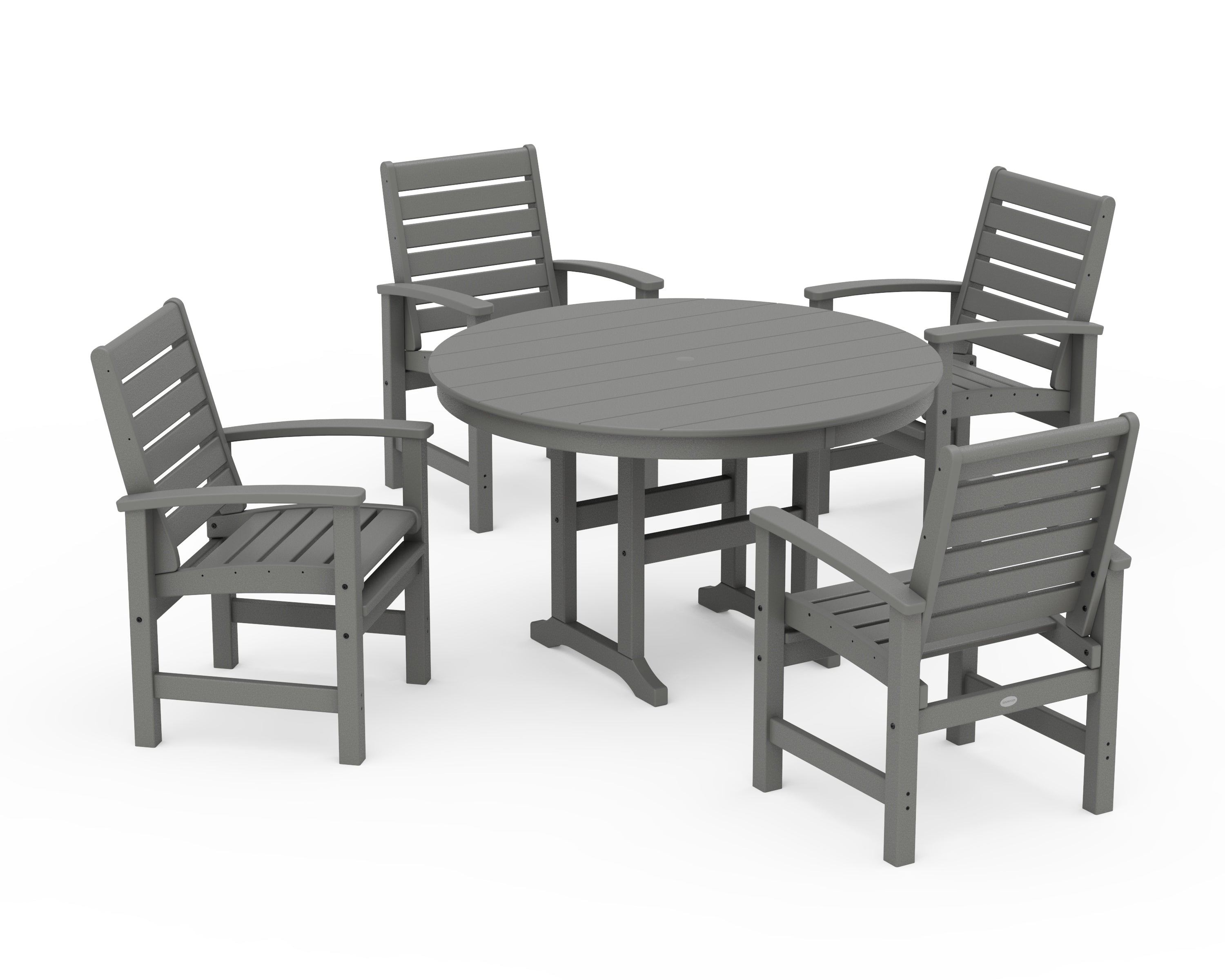Signature 5-Piece Round Farmhouse Dining Set 1