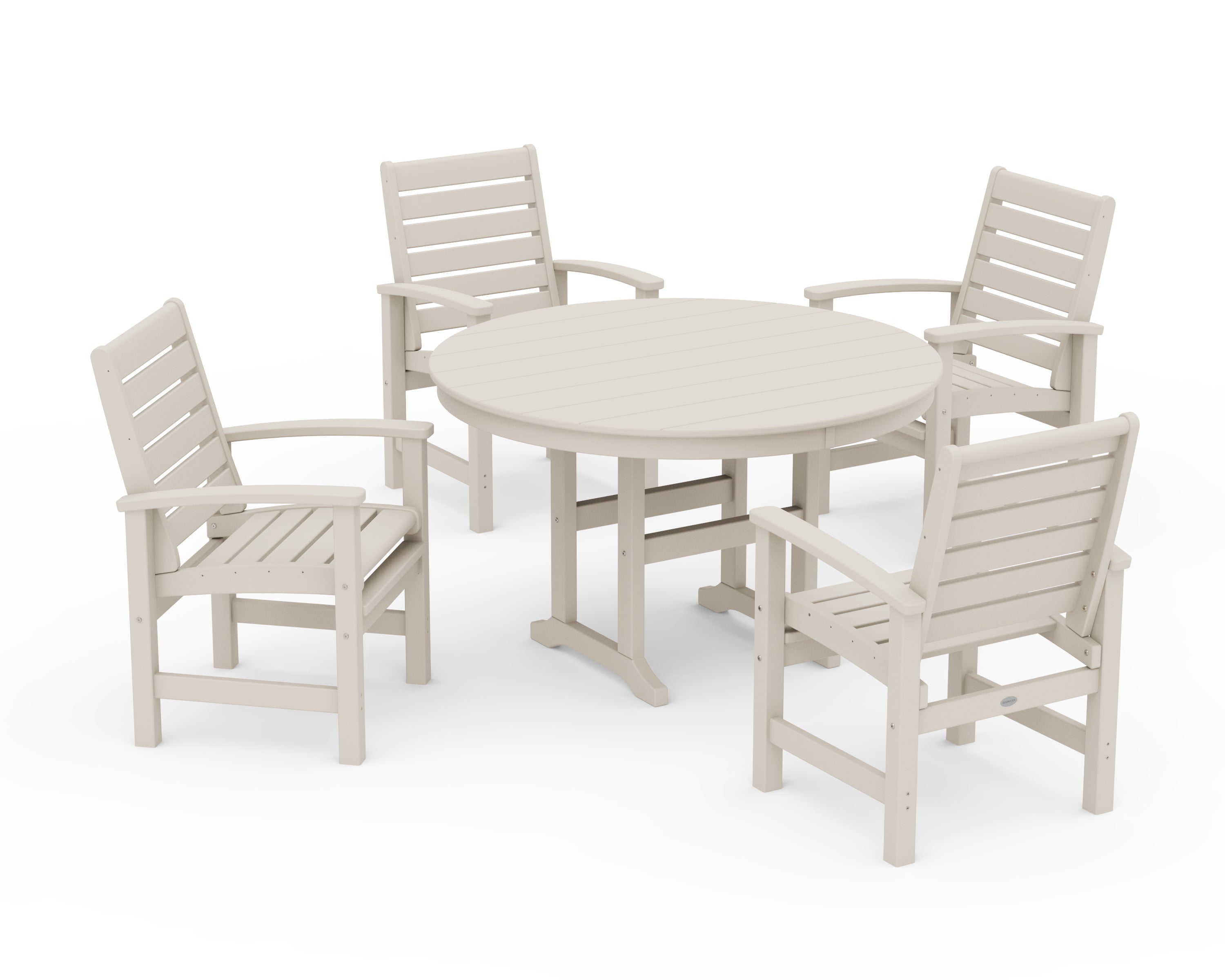 Signature 5-Piece Round Farmhouse Dining Set 5