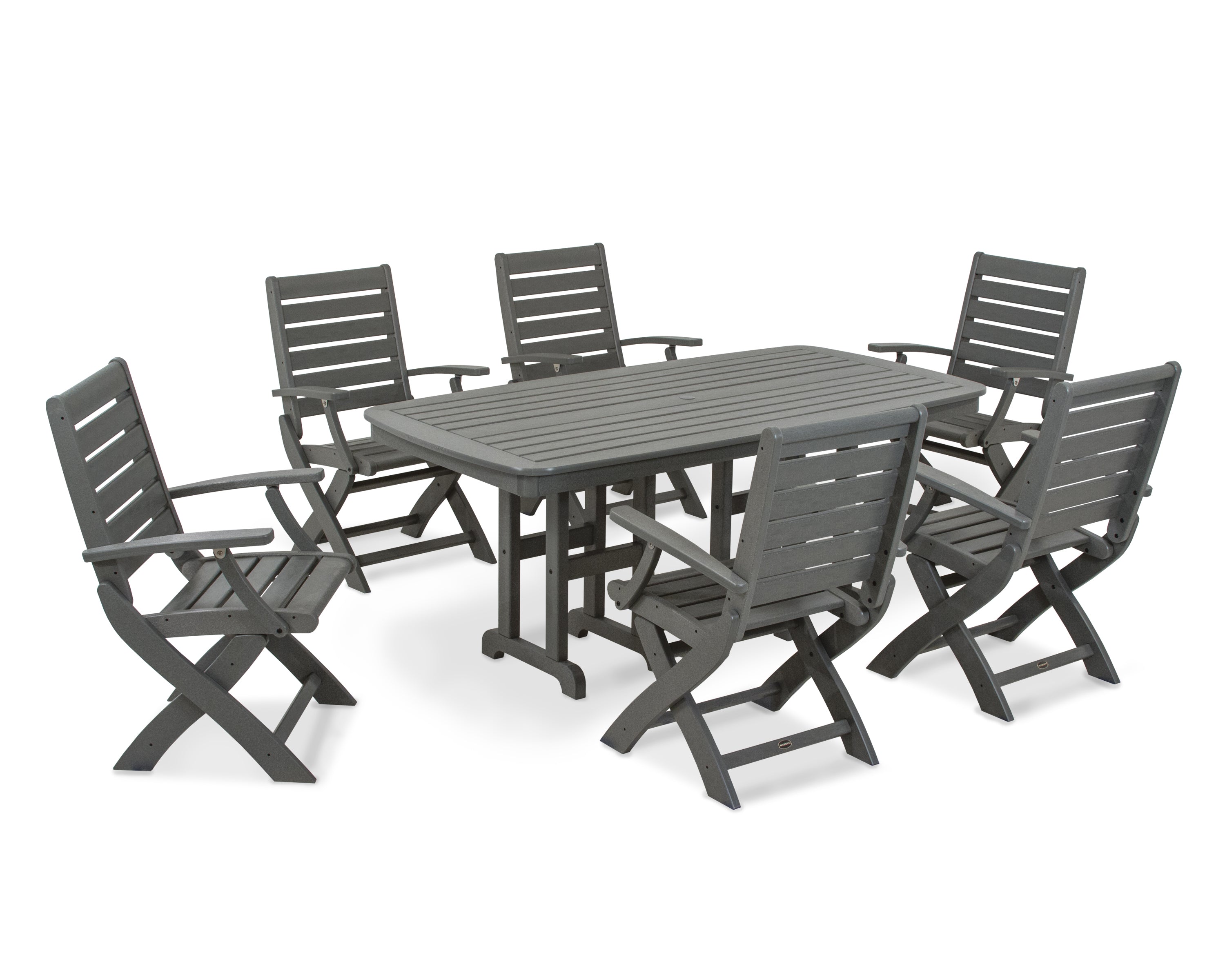 Signature Folding Chair 7-Piece Dining Set