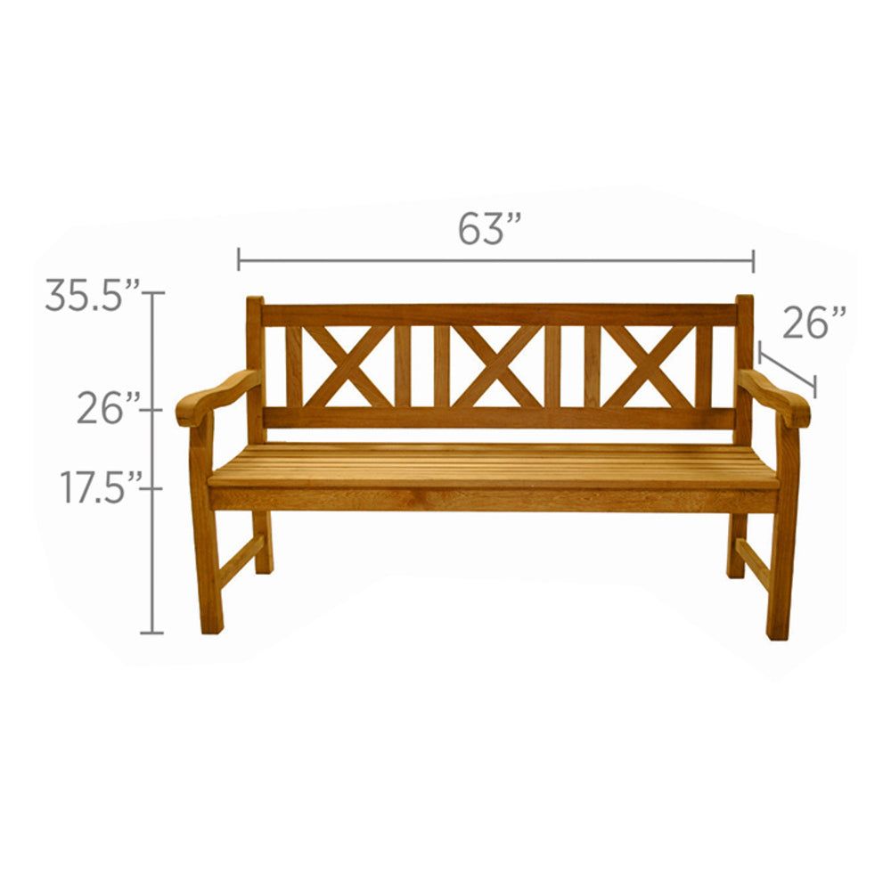 Royal Teak Skipper 60" Bench