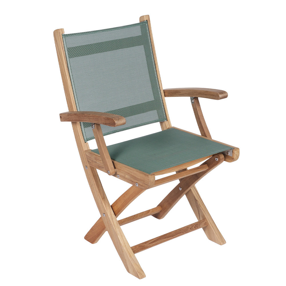 Royal Teak Sailmate Sling Folding Dining Arm Chair