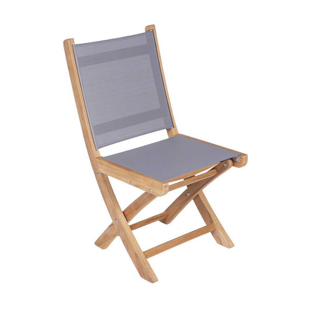 Royal Teak Sailmate Sling Folding Dining Side Chair