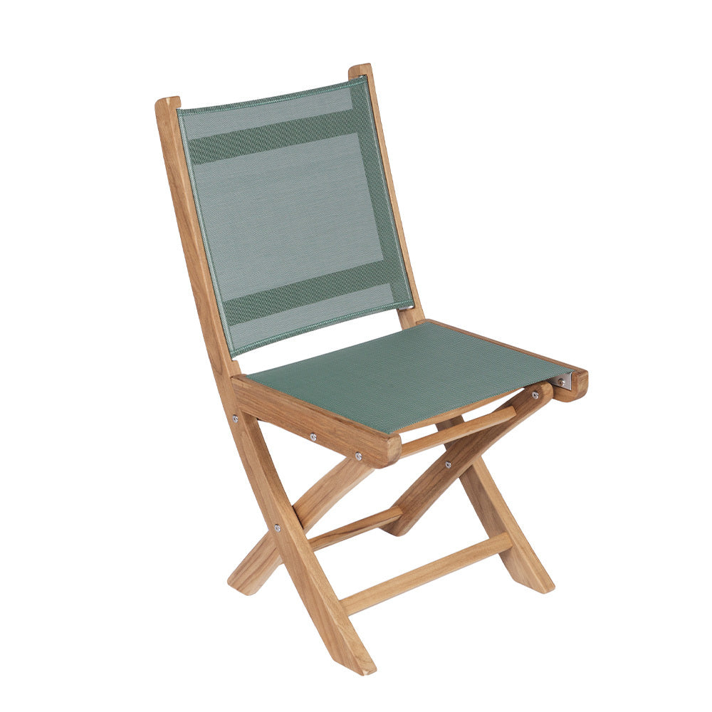Royal Teak Sailmate Sling Folding Dining Side Chair