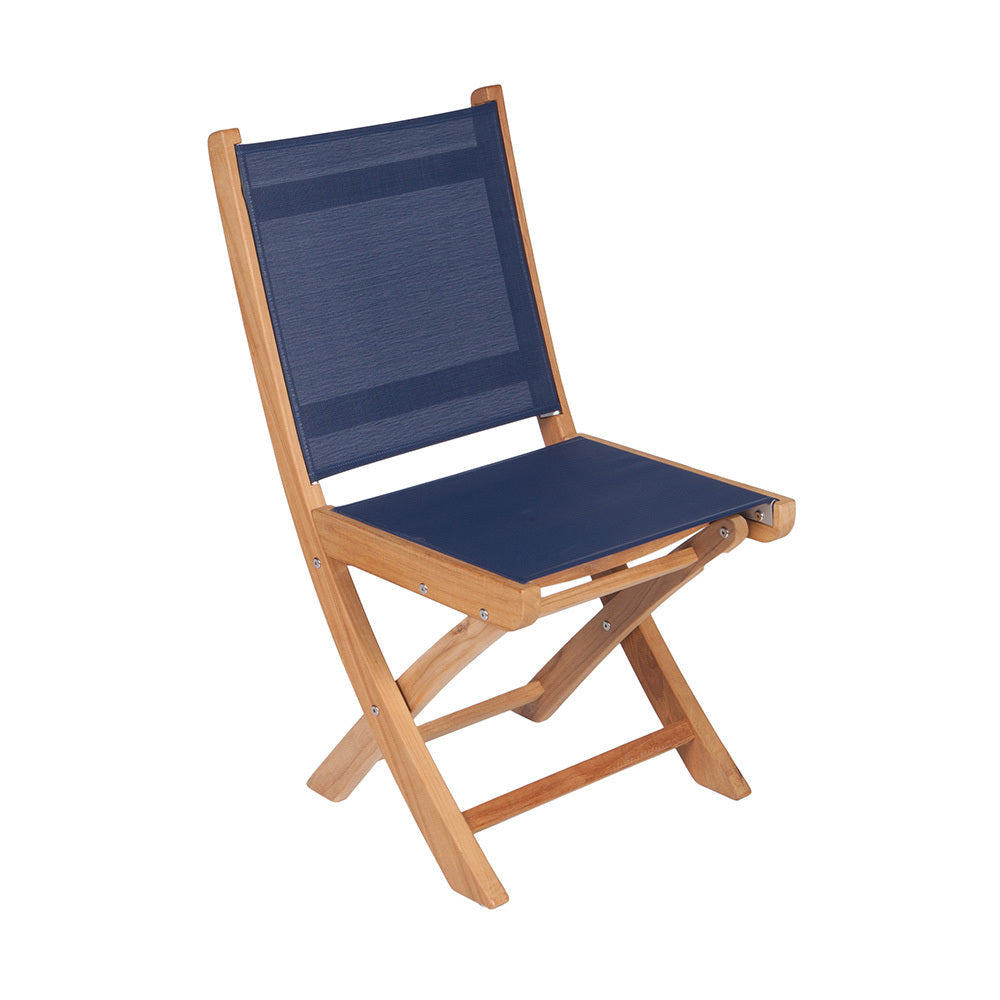 Royal Teak Sailmate Sling Folding Dining Side Chair