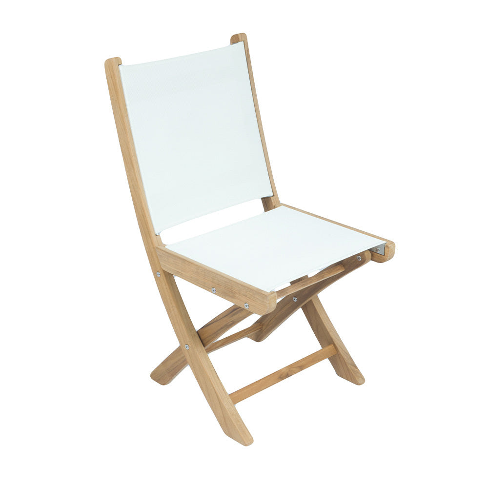 Royal Teak Sailmate Sling Folding Dining Side Chair