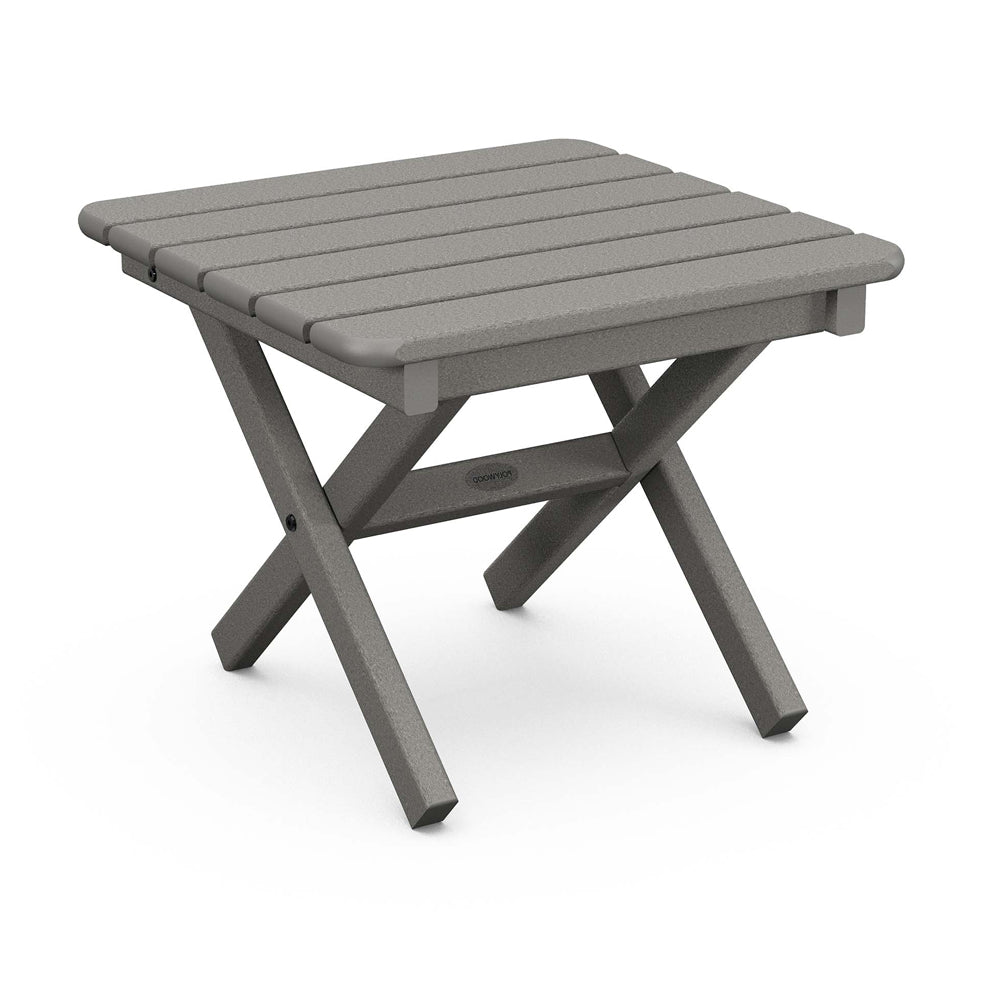 POLYWOOD 18" Square Side Table - Slate Grey