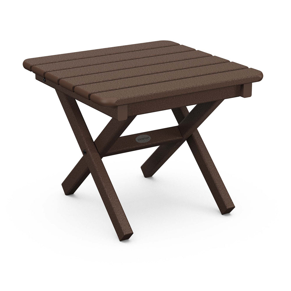 POLYWOOD 18" Square Side Table - Mahogany