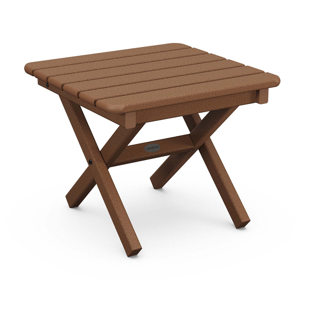 POLYWOOD 18" Square Side Table - Teak