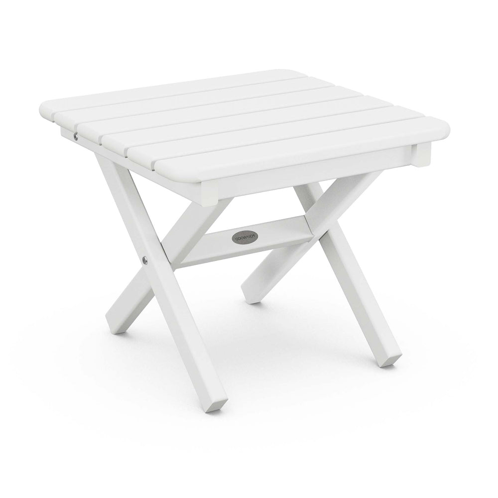 POLYWOOD 18" Square Side Table - White