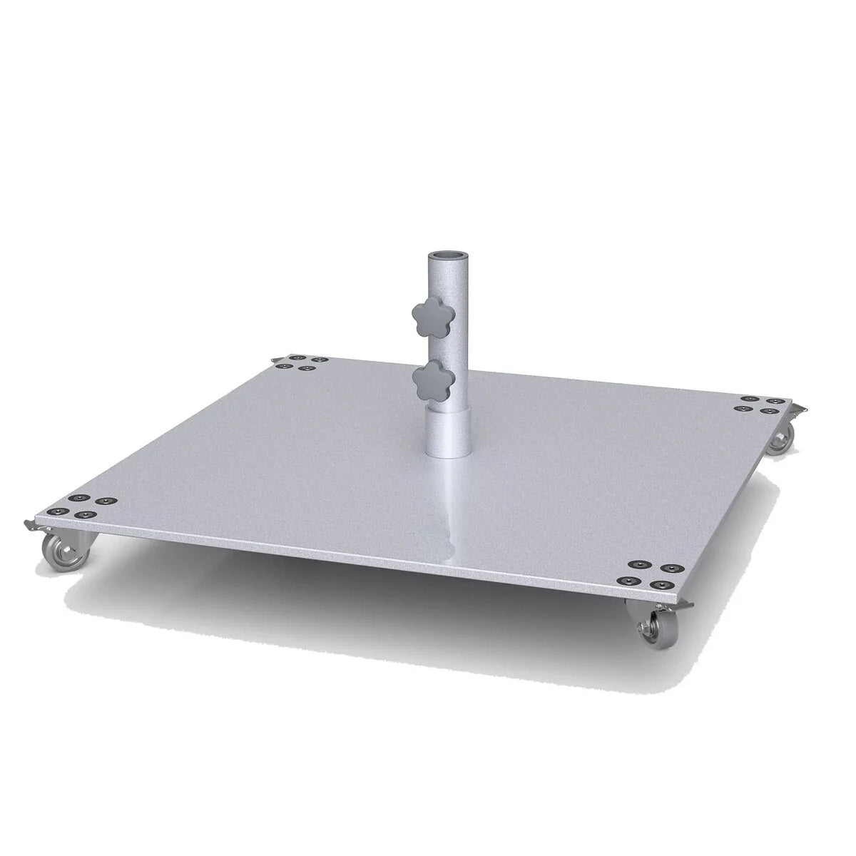 Steel Plate 100 lbs. Freestanding Umbrella Base w/ Wheels 6