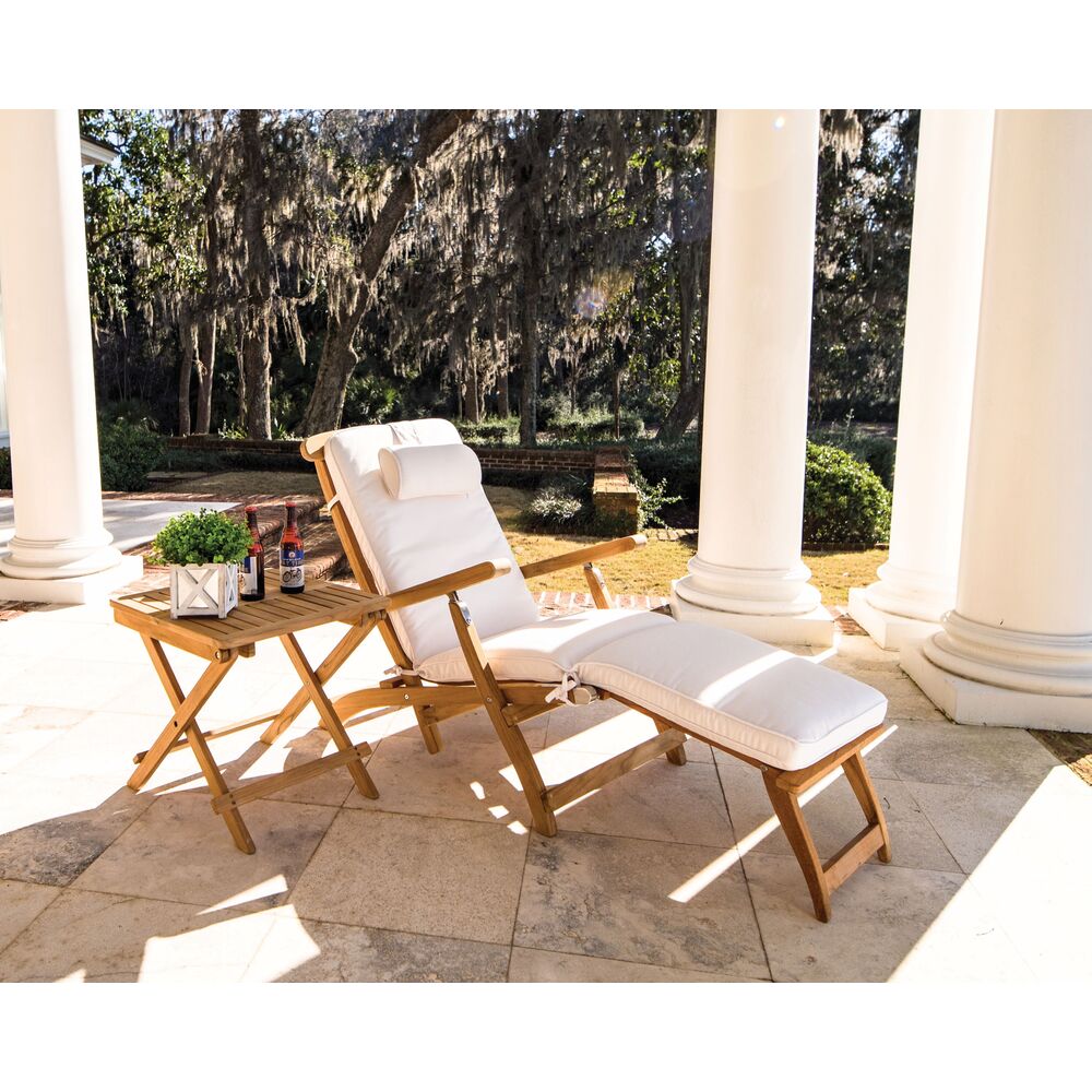 Royal Teak Steamer Folding Chaise Lounge