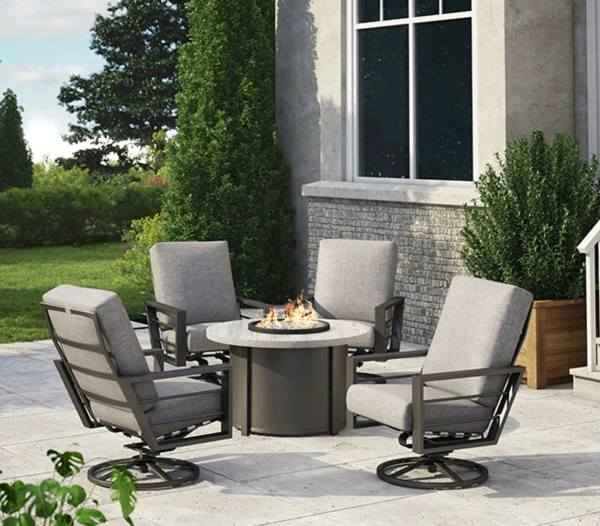 Sutton Cushion High Back Swivel Rocker Chat Chair 4592A by Homecrest