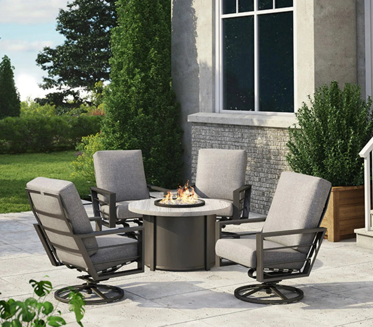 Sutton Cushion Low Back Swivel Rocker Chat Chair 4590A by Homecrest
